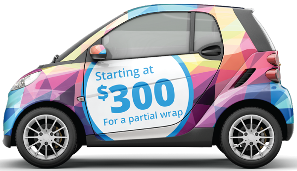 Partial Wrap $300 Las Vegas Vehicle Wrap